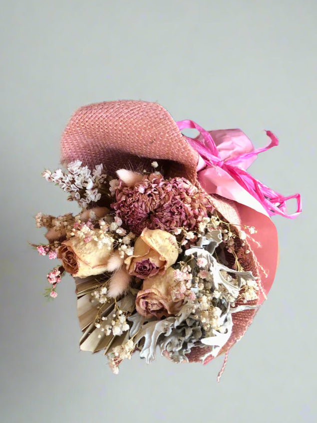 pink dried flowers
