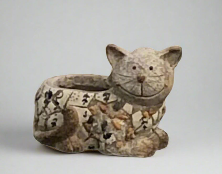decorative cat planter