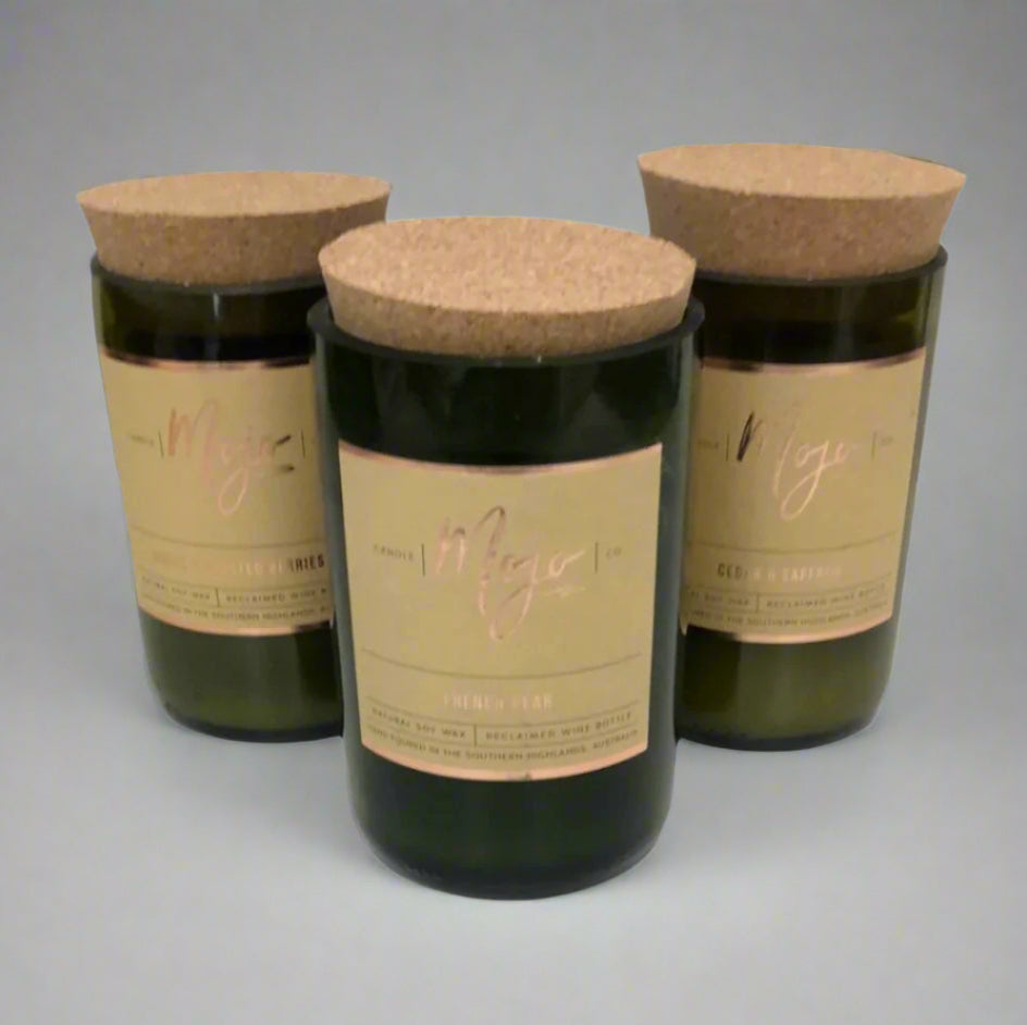 Wine Bottle Candle By Mojo Candle Co.