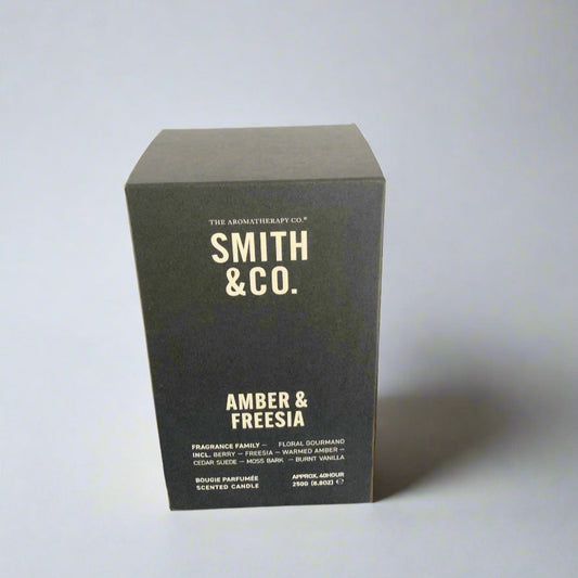 Black box with 'Smith & Co.' branding on a dark surface