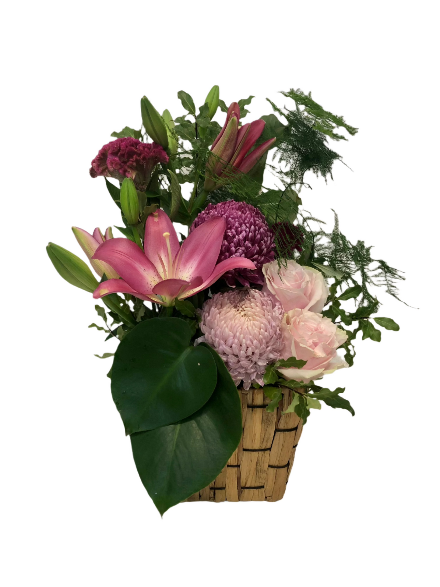 Flower basket arrangement